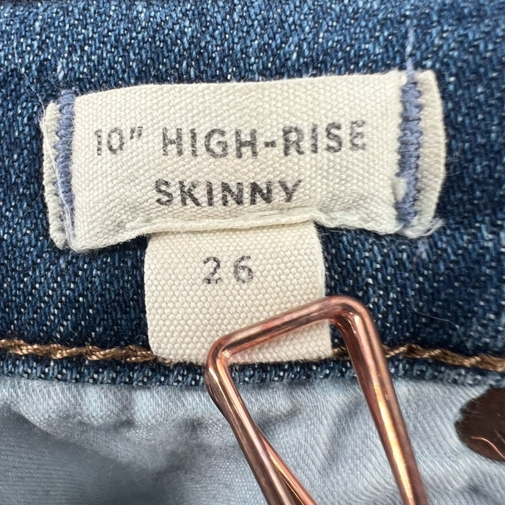 Madewell 10” High Rise Skinny Distressed Jeans Size 26 Women’s - Picture 4 of 7